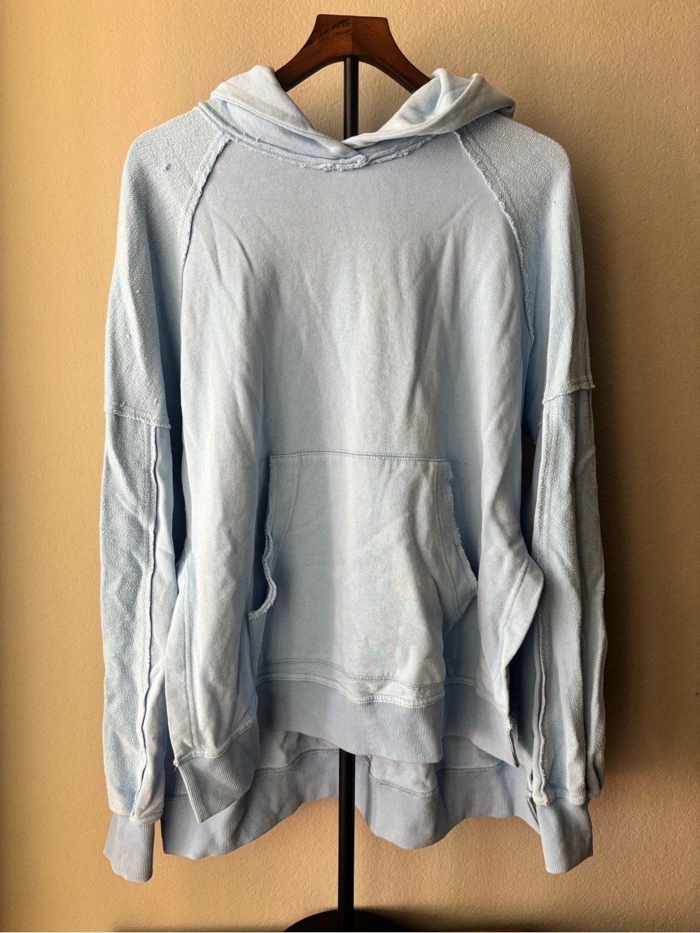 Anthropologie Light Blue Cozy Hoodie Sweatshirt